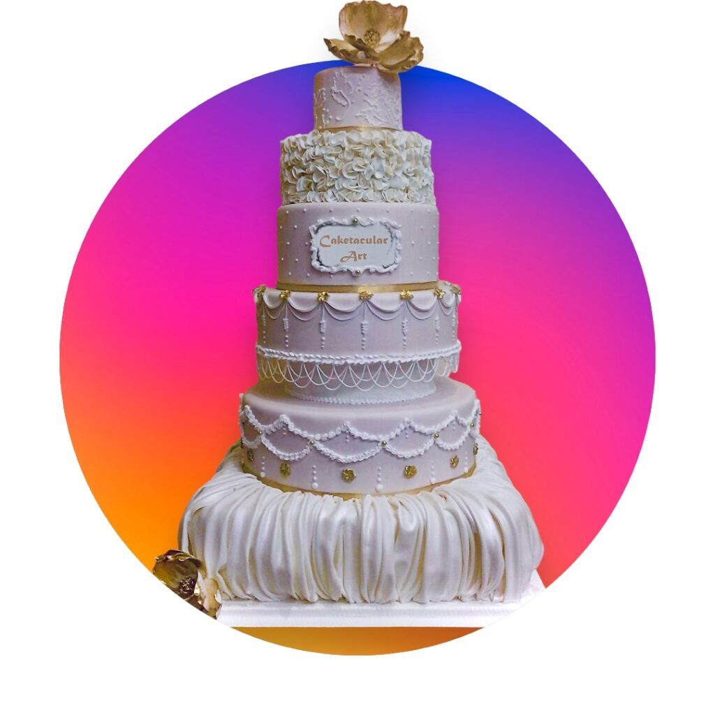 Spactacular wedding cake